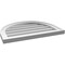 Ekena Millwork Round Top Surface Mount PVC Gable Vent w/ 2"W x 1-1/2"P Brickmould Frame, 24"W x 18"H GVPRT24X1802SN - alternate 2